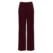 Burgundy Wide Leg Pants