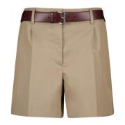 Beige Bomuld Chino Shorts