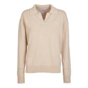 Beige Tennis Polo Sweaters