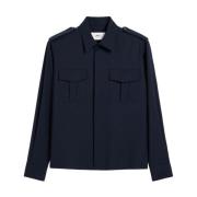 Navy Blue Classic Military Shirt