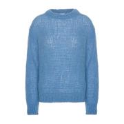 Alpaca Pullover i Himmelblå