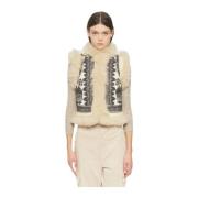 Boheme Chic Broderet Cream/Black Vest