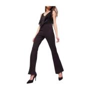 Sort Frynse Jumpsuit Trendy Elegant Stil