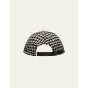 Houndstooth Wool Baseball Cap