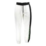 Hvid Herre Sporty Sweatpants med Elastisk Talje