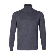 Herre Turtleneck Sweater. Let uld, silke, cashmere. Fremstillet i Italien