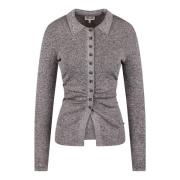 Strik Cardigan med Ruffles