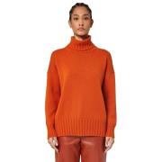 Kashmir Turtleneck Sweater med ribbestrikning