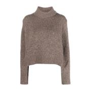 Brun Uld Cashmere Casual Pullover Sweater