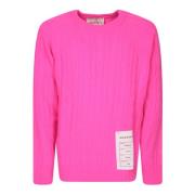 Flettede Fuchsia Sweater