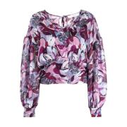 Lilla Afslappet Bluse Dunna Top