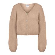 Kort Mohair Cardigan i Forskellige Farver