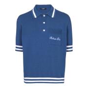 Bomuld-linned poloshirt med Balain Signature broderi