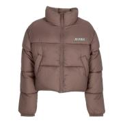 Crop Puffer Jacket med Sport Patch