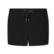 Sorte strandshorts med DG-print