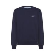 Bomulds sweatshirt med broderet logo