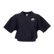 Sort/Hvid Air Pique Crop Polo