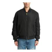 Logo Multipocket Plain Zip Bomber Jacket