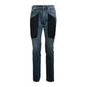 Slim Fit Bomuld Jeans med Alcantara Patch