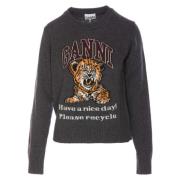 Tiger Grafisk Crewneck Sweater