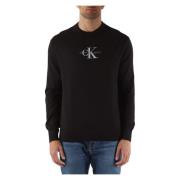 Bomuld Crewneck Broderet Logo Sweater