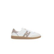 Ivory Greige Kalveskind Sneakers Lavet i Italien