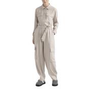 Viskose og uld flannel jumpsuit