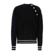 Sort uldblandings sweater