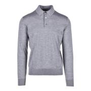 Strikket poloshirt