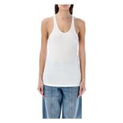 Hvid Tank Top med Racer Back