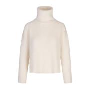 Hvid Boxy Turtleneck Sweater Blend