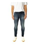 Slim Fit Mid Waist Jeans