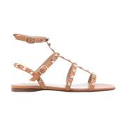 Brun Rockstud Sandaler Italien Design