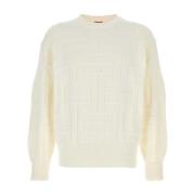 Stilfuld hvid bomulds sweater