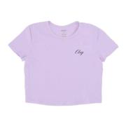 Orchid Petal Cropped Tee Kvinders T-shirt