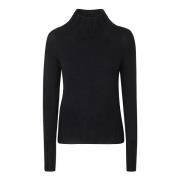 Blå Uld Turtleneck Sweater Regular Fit