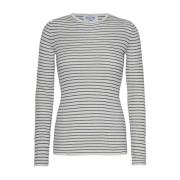 Stribet Silke Cashmere Bluse