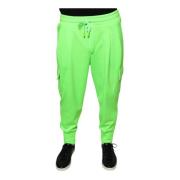 Neon Green Cargo Jogger Sweatpants