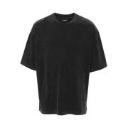 Sort Bomuld Jersey Crew Neck T-shirt