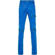 Royal Blue Skinny Distressed Jeans