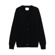 Navy Blue Uld V-Hals Sweater