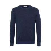 Navy Blue Uldblanding Sweater