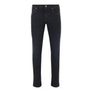 Sort Skinny Stretch Bomuld Jeans med Logo