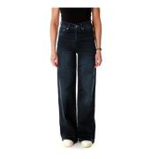 Wide Fit High Waist Flare Jeans