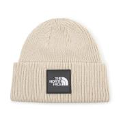 Beanie Hat i Beige og Sort