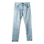 Luksus Jaquard Print Denim Jeans