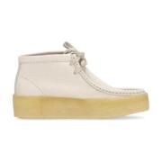 Hvid Nubuck Wallabee Cup Mokkasin Sko