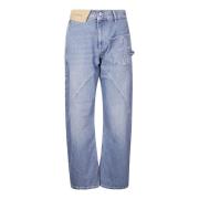 Straight Leg Bomuld Jeans med Anker