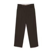 Mørkebrune Straight Pants