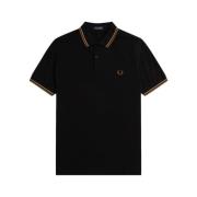 Sort Twin Tipped Polo Skjorte